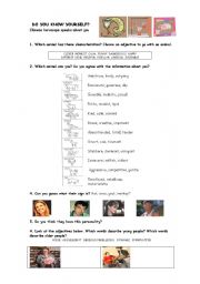 English Worksheet: Chinese horoscope. Adjectives.