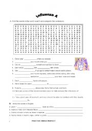 English Worksheet: Influenza Flu - 