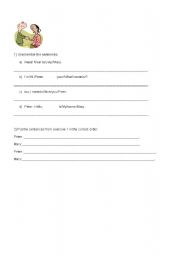 English worksheet: Greeting and introduction- test exercises