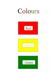 English worksheet: Colours