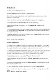 English Worksheet: confused words