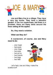 English Worksheet: READING: JOE & MARY