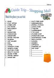 English worksheet: Guide trip 1