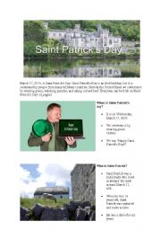 English Worksheet: Saint Patricks Day