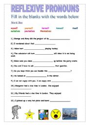 English Worksheet: reflexive pronouns
