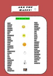 English worksheet: adjectives