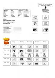 English Worksheet: School subjects