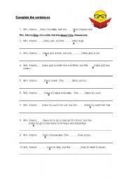 English worksheet: Negation of like/have got/ have to