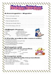 English Worksheet: Revision exercises