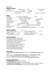 English Worksheet: mixed exercises