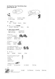 English Worksheet: examinations 4