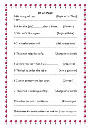 English worksheet: do as shown