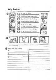 English Worksheet: Daily Routines