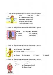 English Worksheet: test