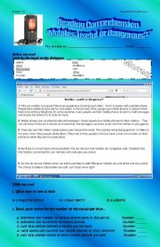 English Worksheet: Mobile phones useful or dangerous?  READING SKILL