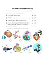 English Worksheet: Cooking vocabulary