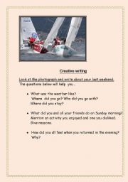 English Worksheet: Creative writng