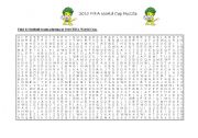 English Worksheet: World Cup 2010 Puzzle