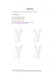 English worksheet:  Chocolate Bunny work