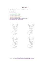 English Worksheet:  Chocolate Bunny work