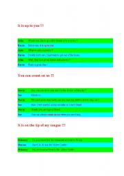 English worksheet: Conversation