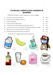 Food containers and quantities