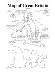 English Worksheet: Map of United Kingdom