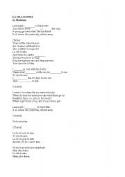 English Worksheet: LA ISLA BONITA by Madonna