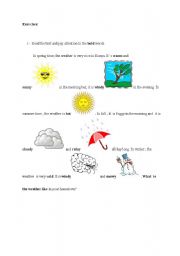 English worksheet: weathr conditions