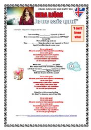 English Worksheet: ICELAND EUROVISION SONG CONTEST 2010 ENTRY: JE NE SAIS QUOI (HERA BJRK)