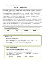 English Worksheet: reading exams