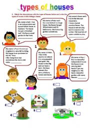 English Worksheet: types of houses (11.04.10)