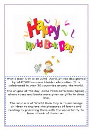 English Worksheet: world book day