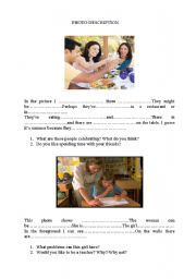 English Worksheet: photo description