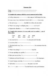 English worksheet: grammar 