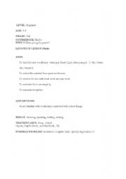 English Worksheet: LESSON PLAN