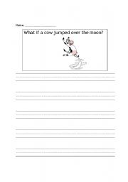 English worksheet: Writing Prompt Template