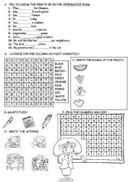 English Worksheet: ENGLISH TEST