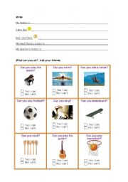 English worksheet: My Friends hobbies 2