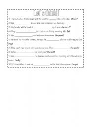 English worksheet: Future revision