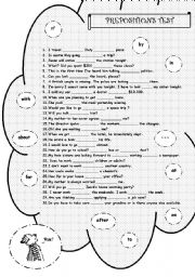 Prepositions test (mainly with verbs)