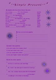 Simple Present worksheet