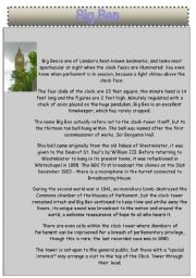 English Worksheet: BIG BEN