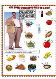 English Worksheet: THE NUTTY PROFESSOR GOES ON A DIET