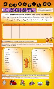 English Worksheet: Adjectives + Antonyms and Synonyms (+KEY)