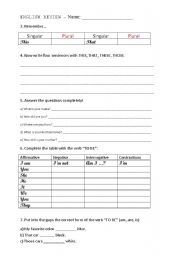 English worksheet: English Review