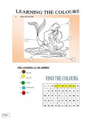 English Worksheet: colours