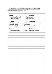 English worksheet: Writing a paragraph