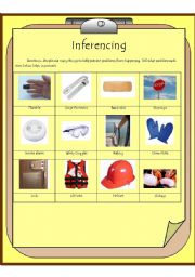 English worksheet: Inferencing to prevent problems