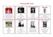 English Worksheet: Famous peoples biography pair work